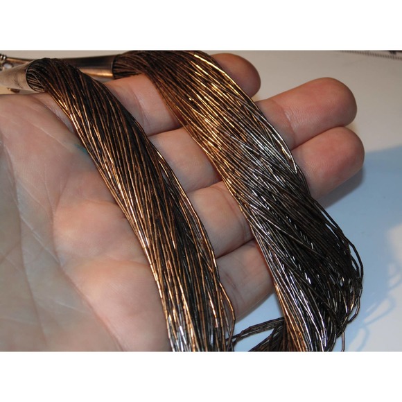 Southwestern 90 Strands Multistrand Twist Liquid Sterling Silver Chain Necklace - Picture 10 of 10